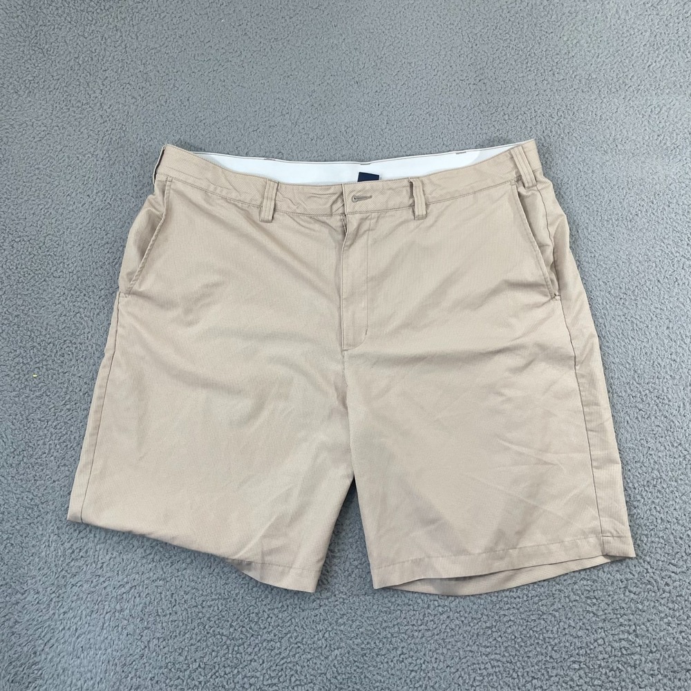 Reebok Golf Shorts Men 44 Tan Flat Front Performance Stretch Casual